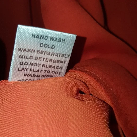 JOYJOY Embroidered Blouse Bohemian Office Orange Pumpkin NWT - Picture 8 of 8